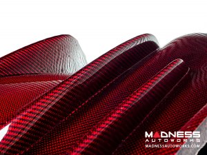 Alfa Romeo Giulia Rear Diffuser - Carbon Fiber - Quadrifoglio Model - Light Red Candy Alfa Romeo Giulia Rear Diffuser - Carbon Fiber - Quadrifoglio Model - Light Red Candy